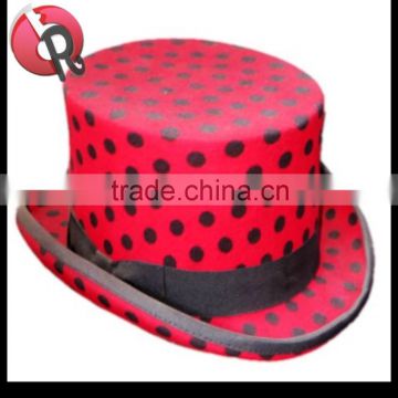 100% pure australia wool felt Polka Dot hat