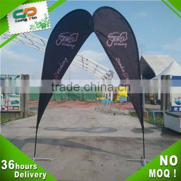 Personalized teardrop flag with sharp printing template 3M banners