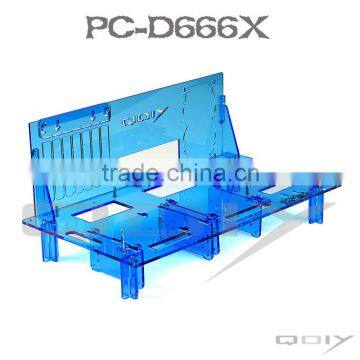 PC-D666X Hot Sale Blue Acrylic Computer Case Fabrication