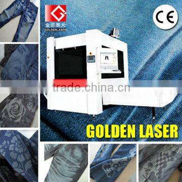 Galvo machine for laser marking on jeans denim