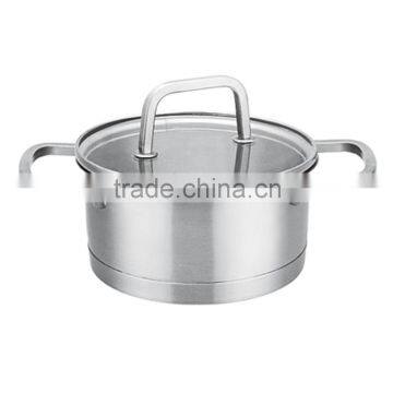 new design stainless steel sauce pot/hot pot with two handles
