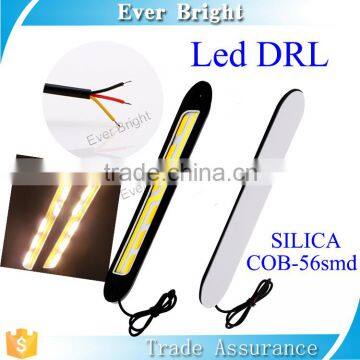 Auto led light car 12V newest product for 2017 silica white /amber light flexible cob led drl