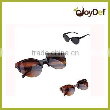 The stylish plastic half round frame eco-friendly UV outdoor unisex high end cheap retro sunglasses