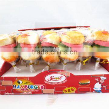 Hamburger Marshmallow Lollipop / Gummy Burger Marshmallow Lollipop Candy