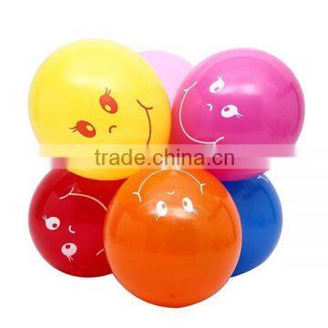 Tonhai printed smiling face latex balloon/smiled face balloon