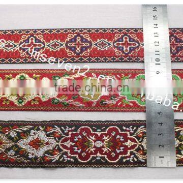 Newest 4.3cm Width Ethnic Embroidery Webbing Polyester for Garment/bag photo-6
