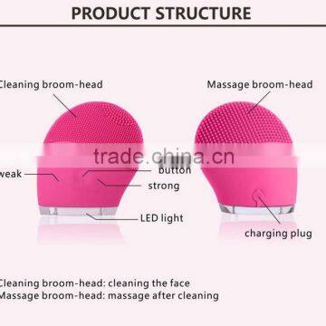 Waterproof personal care sonic facial cleansing brush