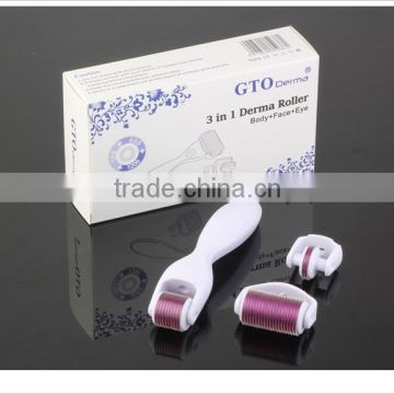 GTO 2015 newest 180/600/1200 pins 3 in 1 derma roller