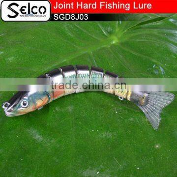 SGD8J03 Eight-section Soft tail trout Joint plastic lure 5"