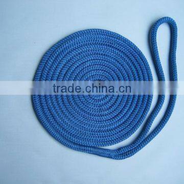 3/8" X 10' NYLON DOUBLE BRAID DOCK LINE - blue