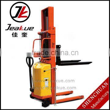 2016 Hot Sale Double Mast Capacity 1ton 1.5ton 2ton Semi electric Stacker