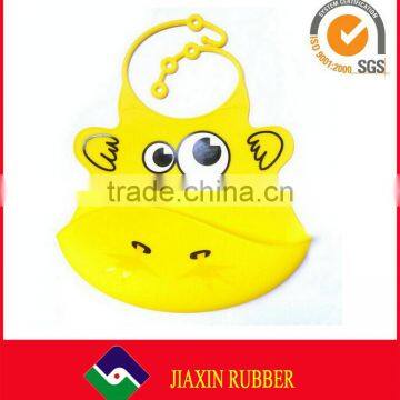 Hot Sale Triangle Bib Patterns Waterproof Soft Food Grade Silicone Baby Bib With Pocket photo-2