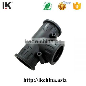 T-shaped conduit union/rubber flexible conduit connector