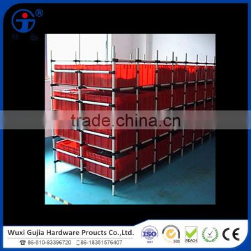 pipe rack metal joints with coated pipe combine into pipe rack system/goods shelf/warehouse