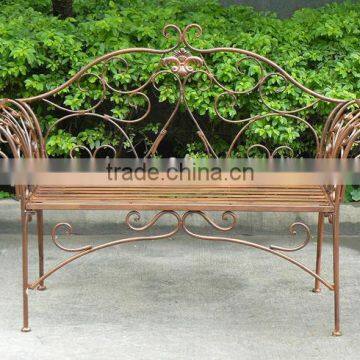 Antique White Antirust Patio Bench Backyard Bench photo-3