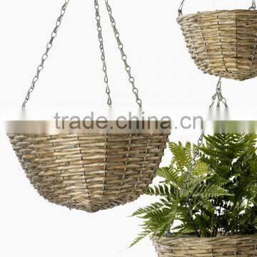 willow Wicker woven Garden basket wall hanging baskets