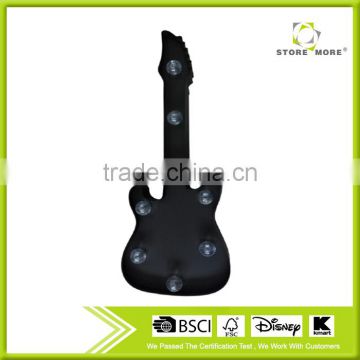 Decor Marquee Black Guitar Shaped Metal Wall Art LED