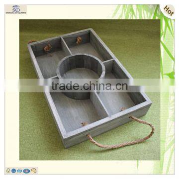 Quality Garanteed Bottle Use Antique Handles Paulownia Wooden Tray photo-4