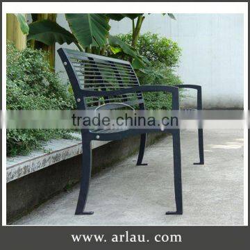 Arlau Metal Outdoor Street Bench,Ornamental Iron Garden Bench,Wrought Iron Park Bench Garden Chair photo-2