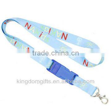 Letter Printed Cell Phone Polyester Lanyard with buckle