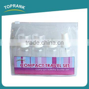 Toprank Clear 6PCS Spray Bottle Pump Jar Plastic Travel Cosmetic Bottle Set Empty Size Travel Kit Bottle With PVC Bag photo-2