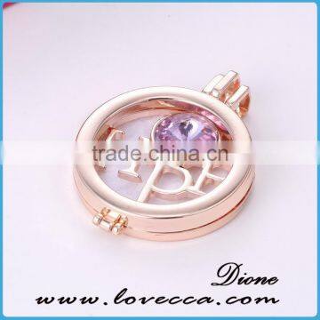 Wholesale Stainless Steel Jewelry Diffuser Necklace With Plated Rose Gold photo-2