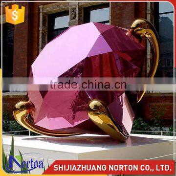 wedding decoration large diamond stainless steel outdoor sculpture NTS-608X