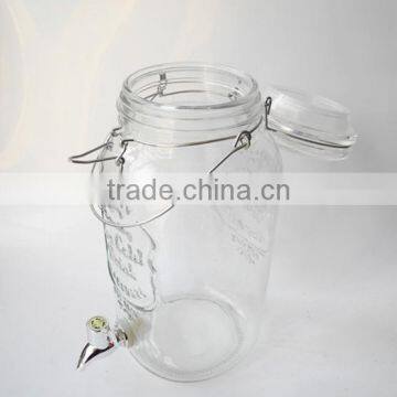 Ice Cold Airtight Portico Glass Drink Dispenser With Metal Clip Top Lid photo-2