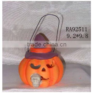 halloween metal hanging ceramic candle holder