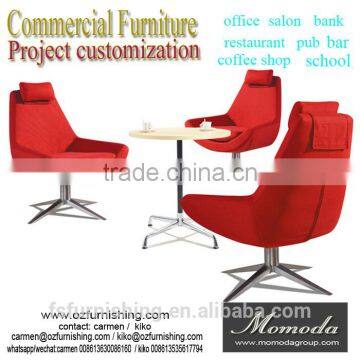 high fashion office project furniture modern commercial meeting red fabric chair bank VIP waiting living room chairs