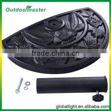 Patio Durable Half Round Black Resin Umbrella Base photo-5