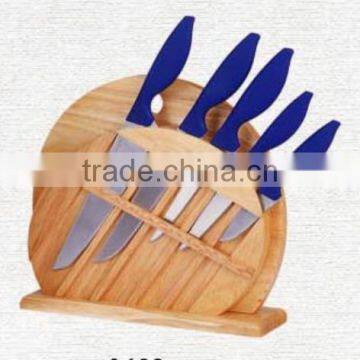 10pcs wooden kitchen knife block