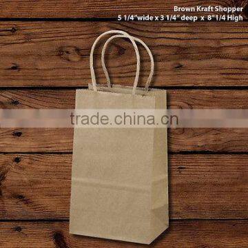 Brown Paper Shopping Bags with rope style handles