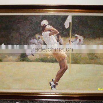 Fantastic and cheap golf oil painting