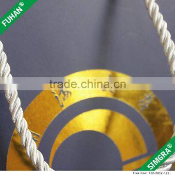 Factory Make Paper Shopping Bag With Gold Logo. photo-5