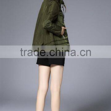 New Style Custom Army Green and Navy Nylon Hoodie Jacket Cheap Price photo-3