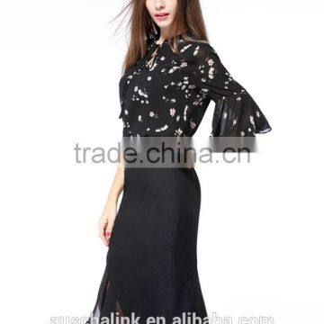 Beautiful Design Asymmetrical Office Wear Long Skirts for Women photo-2