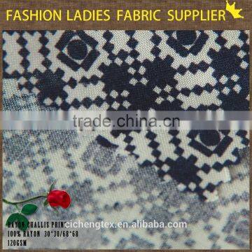 100% Printed Rayon Fabric Shaoxing Reactive Prints Fashion Woven Fabric for Lady Dress photo-6