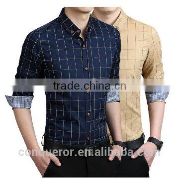 Grid New Style Bespoke Casual Men Shirt BSRTL0059 photo-3