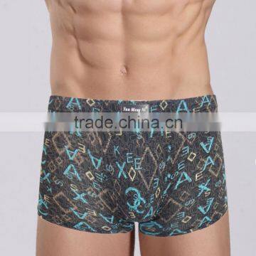 Colorful Printed Underwear Men Boxers Bamboo Fabric Men Panties photo-3