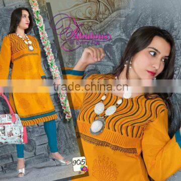 Fashionable latest new designs women pakistani designer long kurtis 2016 - Indian designer online clothing - Kurti with