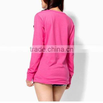 Lady T-shirt ,long Sleeve t Shirt , Round Neck t Shirt for Young Lady photo-2