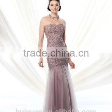 New Style Crepe Lace Strapless Bateau Neck Popular Sex Cocktail Dresses photo-2