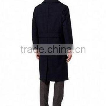 2014 Double-Breasted High Fashion Classical Design Black Lapel Slim Fit Mens Cashmere Men Coat photo-2