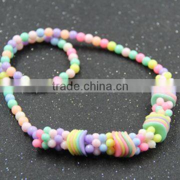 Zm35071a Korean Colorful Jewellery Children Statement Beads Necklace Set photo-2