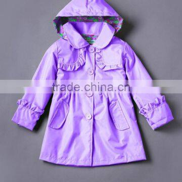Zm50346b Autumn Kids Clothing Wholesale Pure Color Children Coat photo-4