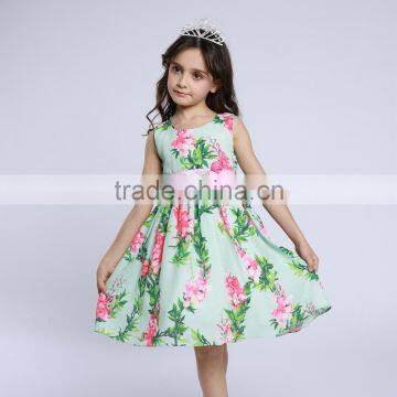 Baby Girl Summer Cotton Frocks Design Clothing Cotton Printed Dress for Kids photo-2