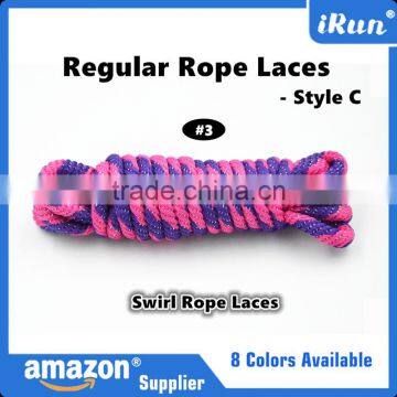 Purple Round Thick Shoelaces for Climbing Shoes - Pink Rope Sneaker Shoestrings for Climbing Shoes - Accept Custom - 8 Colors