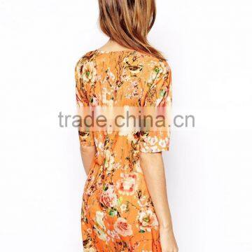 True Decadence Shift Dress in Botanical Floral Print photo-2