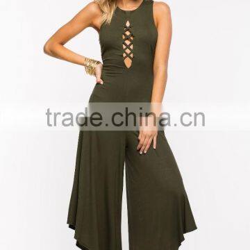 Latest Sexy Summer Sleeveless Crop Fashion Rompers Jumpsuits For Women 2017